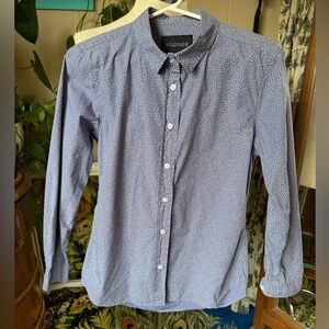 Wildfang button up polka dots long sleeve shirt